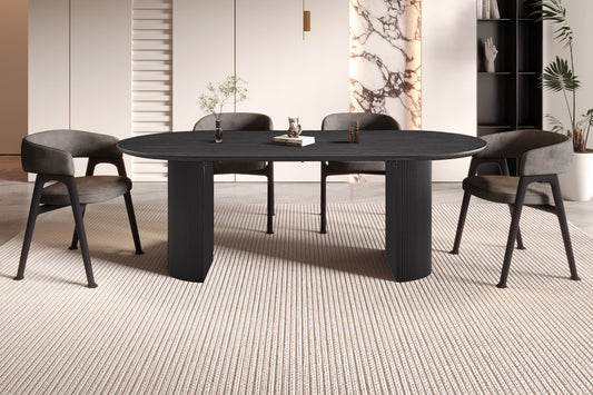 Tafel 'Lagos' 220 cm Ovaal Decor Donkerbruin