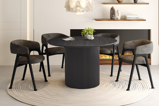 Tafel 'Lagos' 120 cm Rond Decor Donkerbruin
