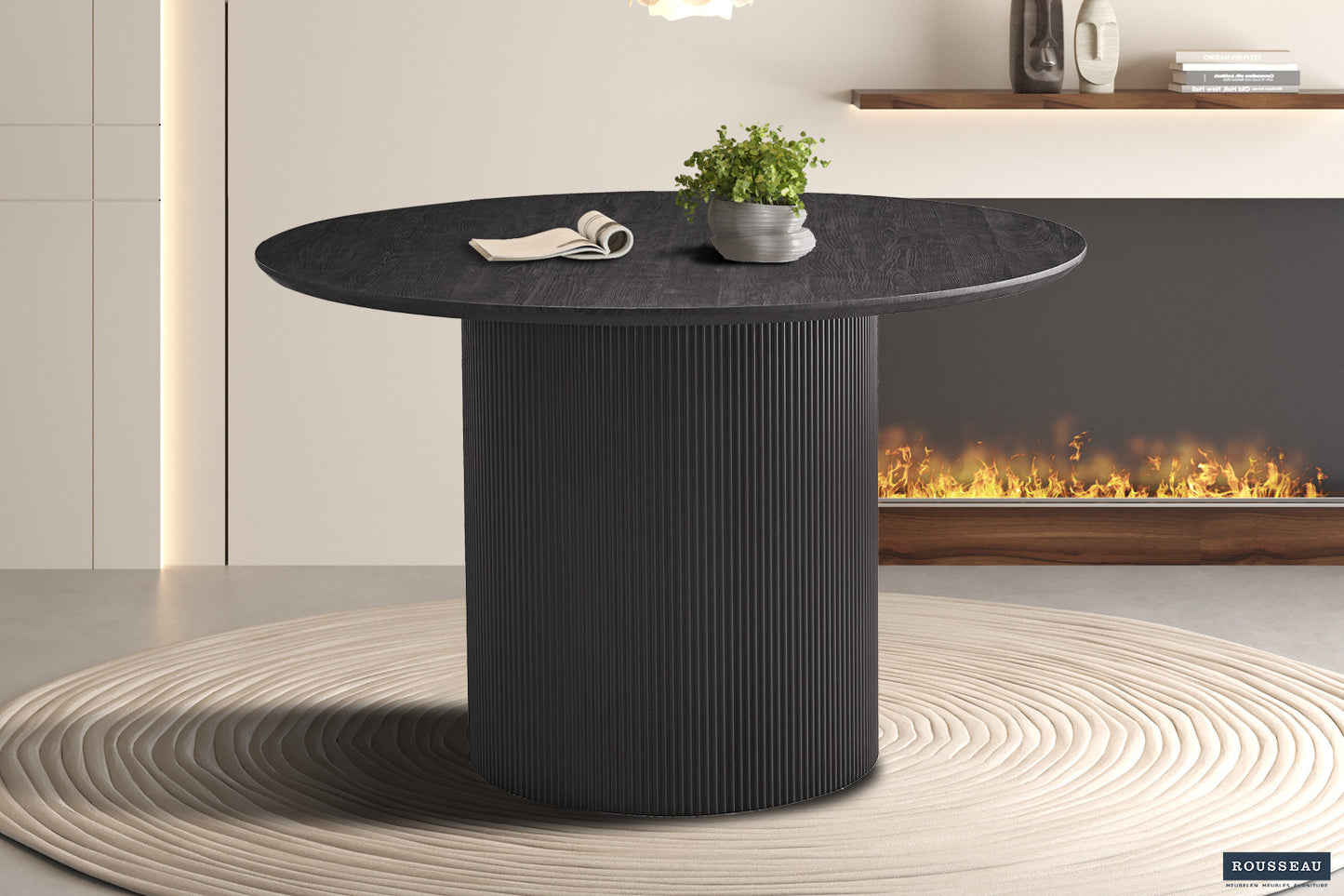 Tafel 'Lagos' 120 cm Rond Decor Donkerbruin