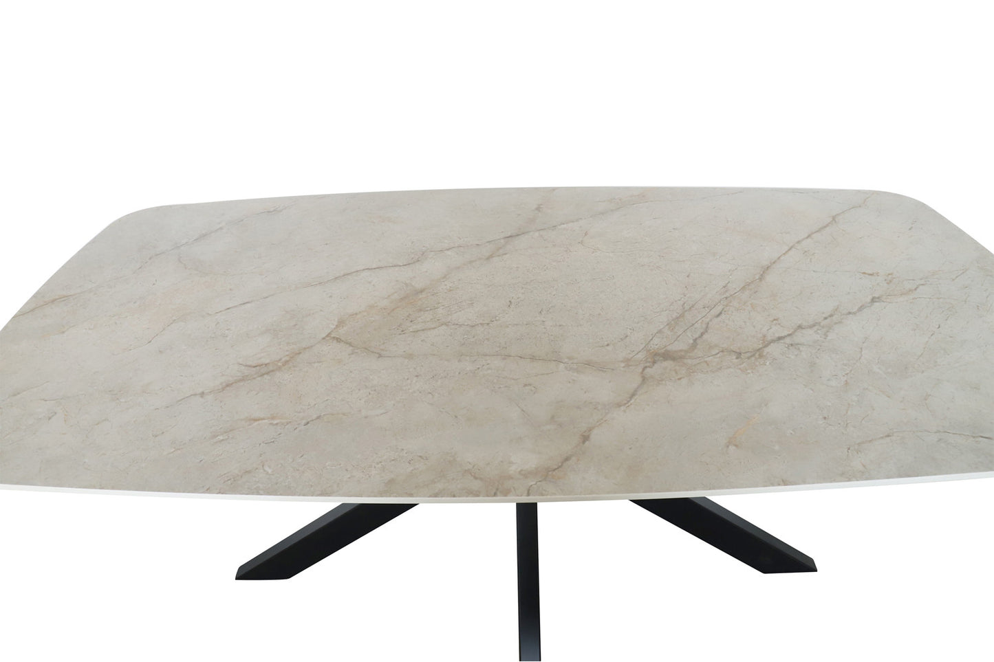 Tafel 'Apollo' 180 cm Deens Ovaal Glanzend Steen Shakespear Beige