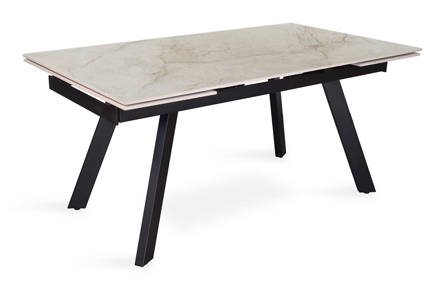Uitschuifbare tafel 'Hera' 160-240 cm Rechthoekig Glanzend Shakespear Beige