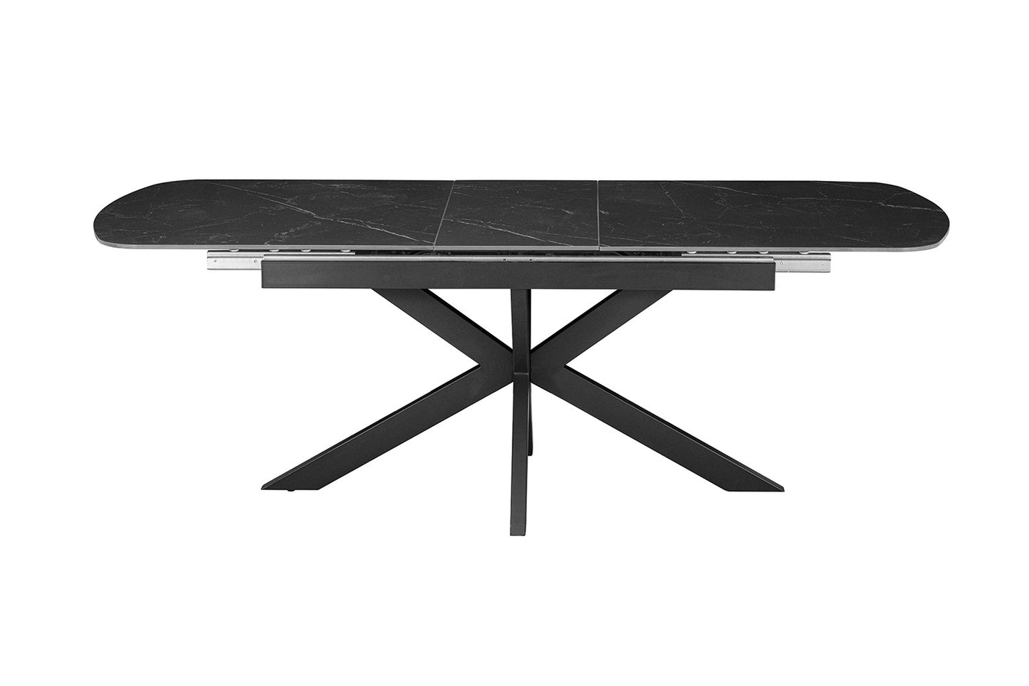 NIEUW - Extendable table 'Hestia' 180-220 cm Danish Oval Stone Black