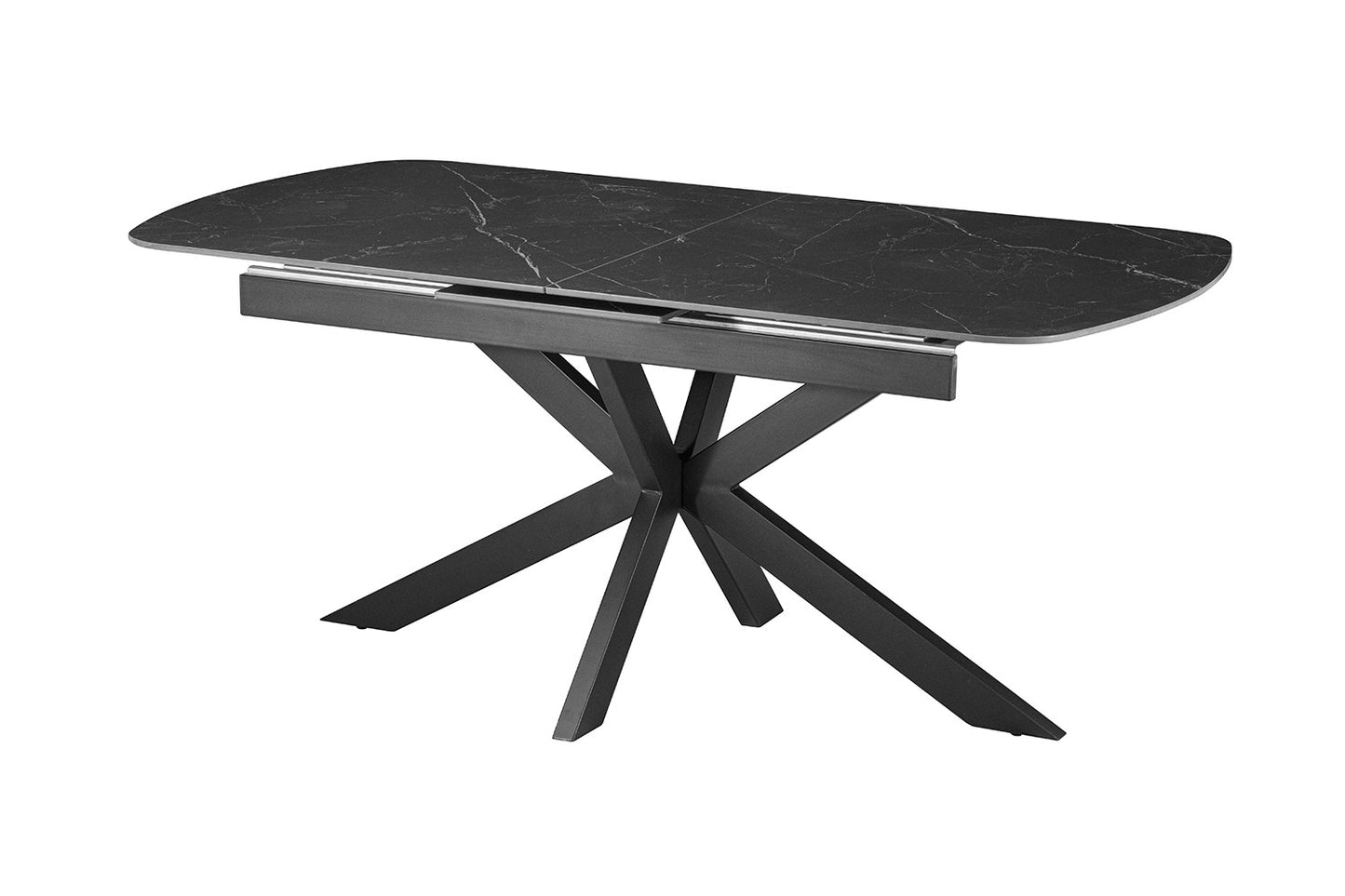 NIEUW - Extendable table 'Hestia' 180-220 cm Danish Oval Stone Black