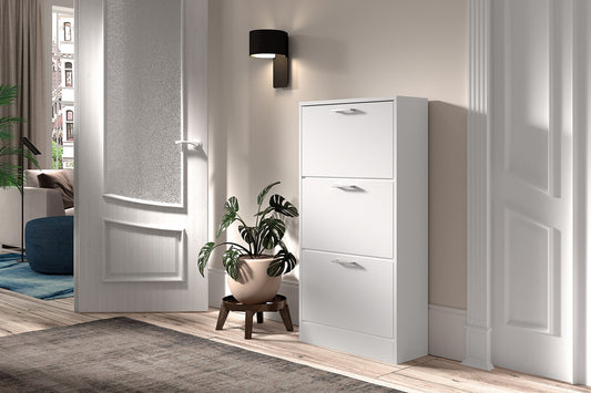 Schoenenkast 'Carini' 3 laden Wit