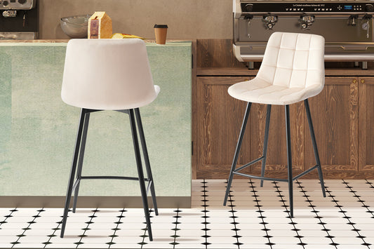 Tellerstoel 'Juta' Fluweel Beige