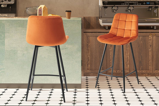 Tellerstoel 'Juta' Fluweel Oranje