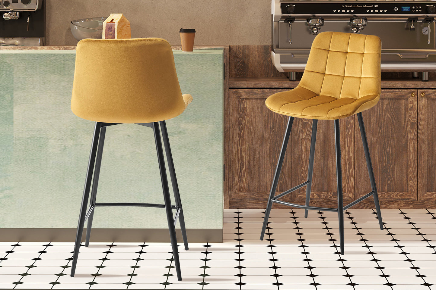 Tellerstoel 'Juta' Fluweel Goud