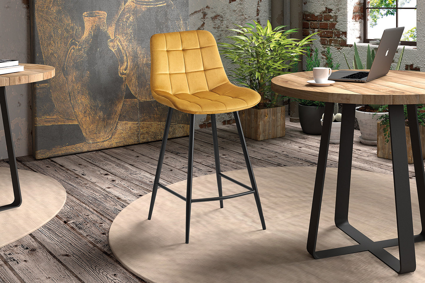 Tellerstoel 'Juta' Fluweel Goud