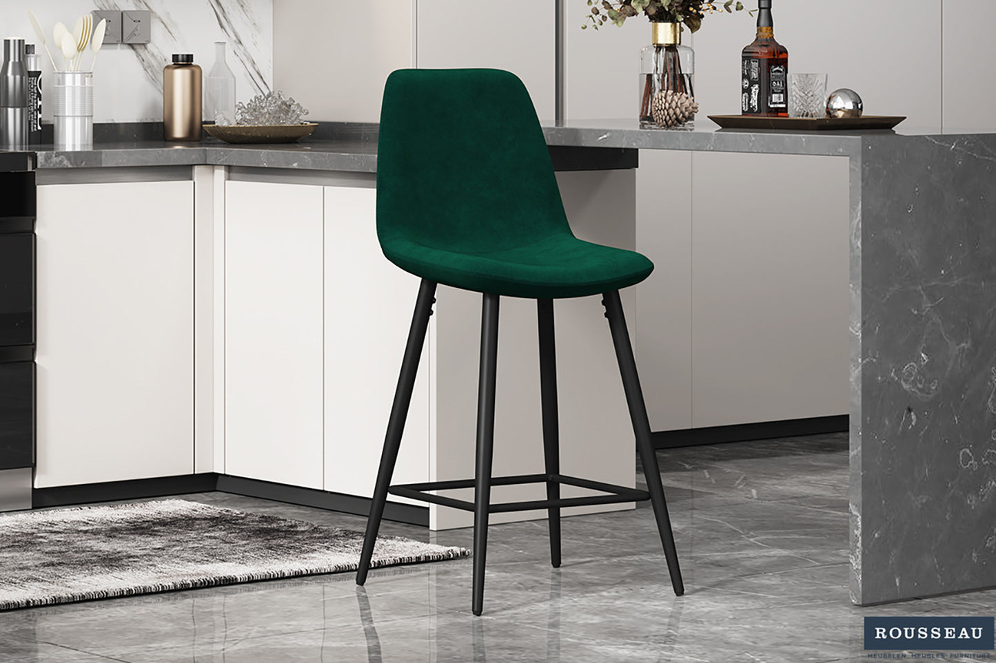 Tellerstoel 'Boy' Fluweel Groen