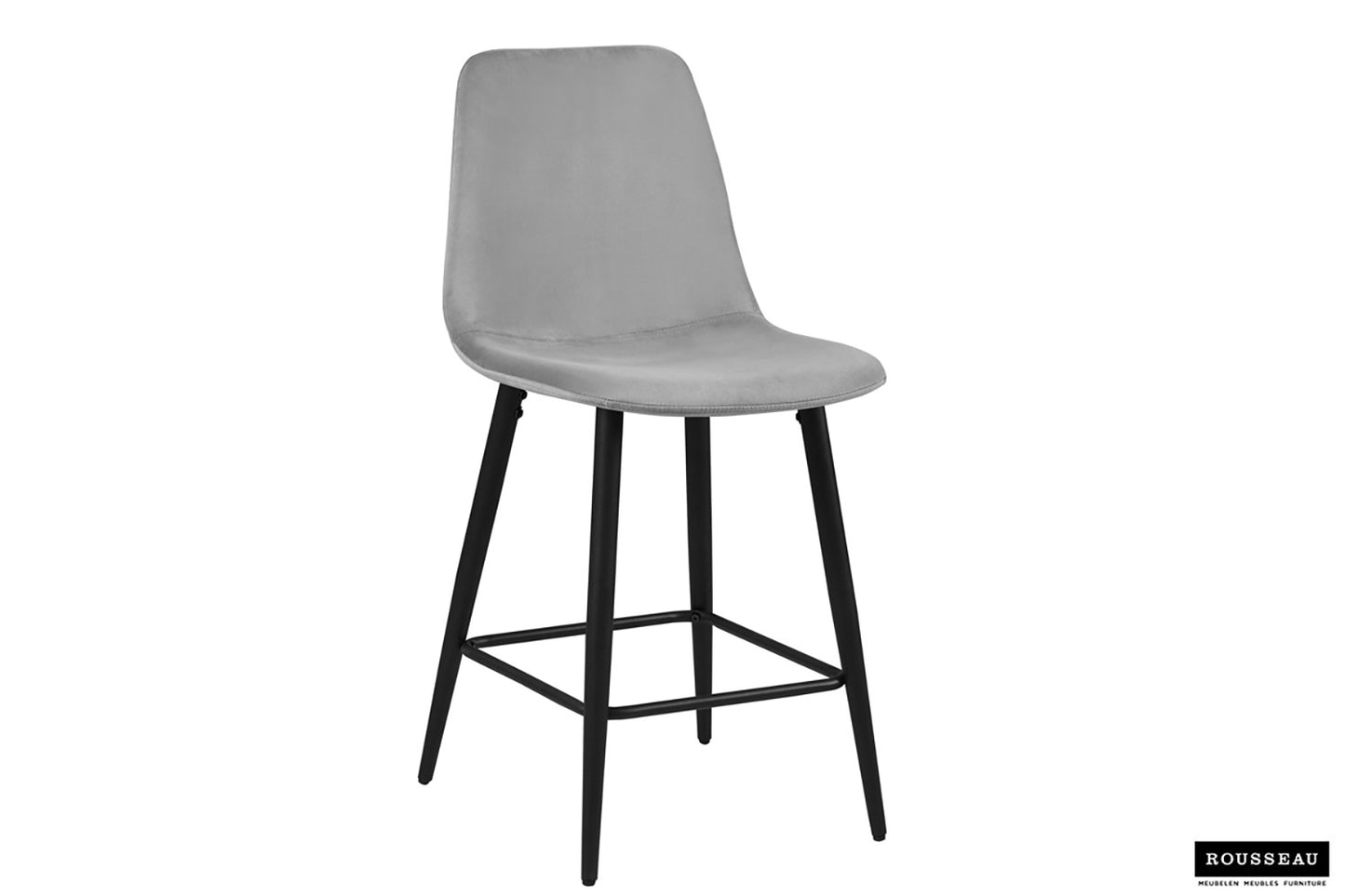 Tellerstoel 'Boy' Fluweel Grijs