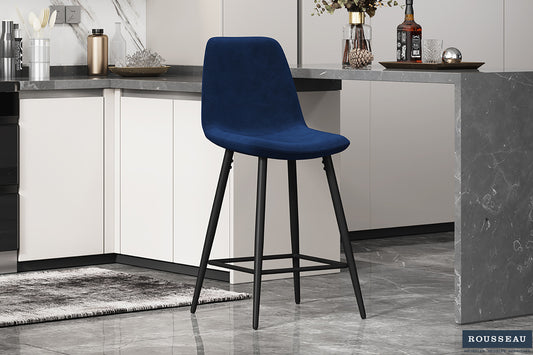 Tellerstoel 'Boy' Fluweel Donkerblauw