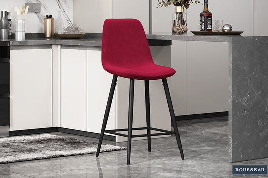 Tellerstoel 'Boy' Fluweel Bordeaux