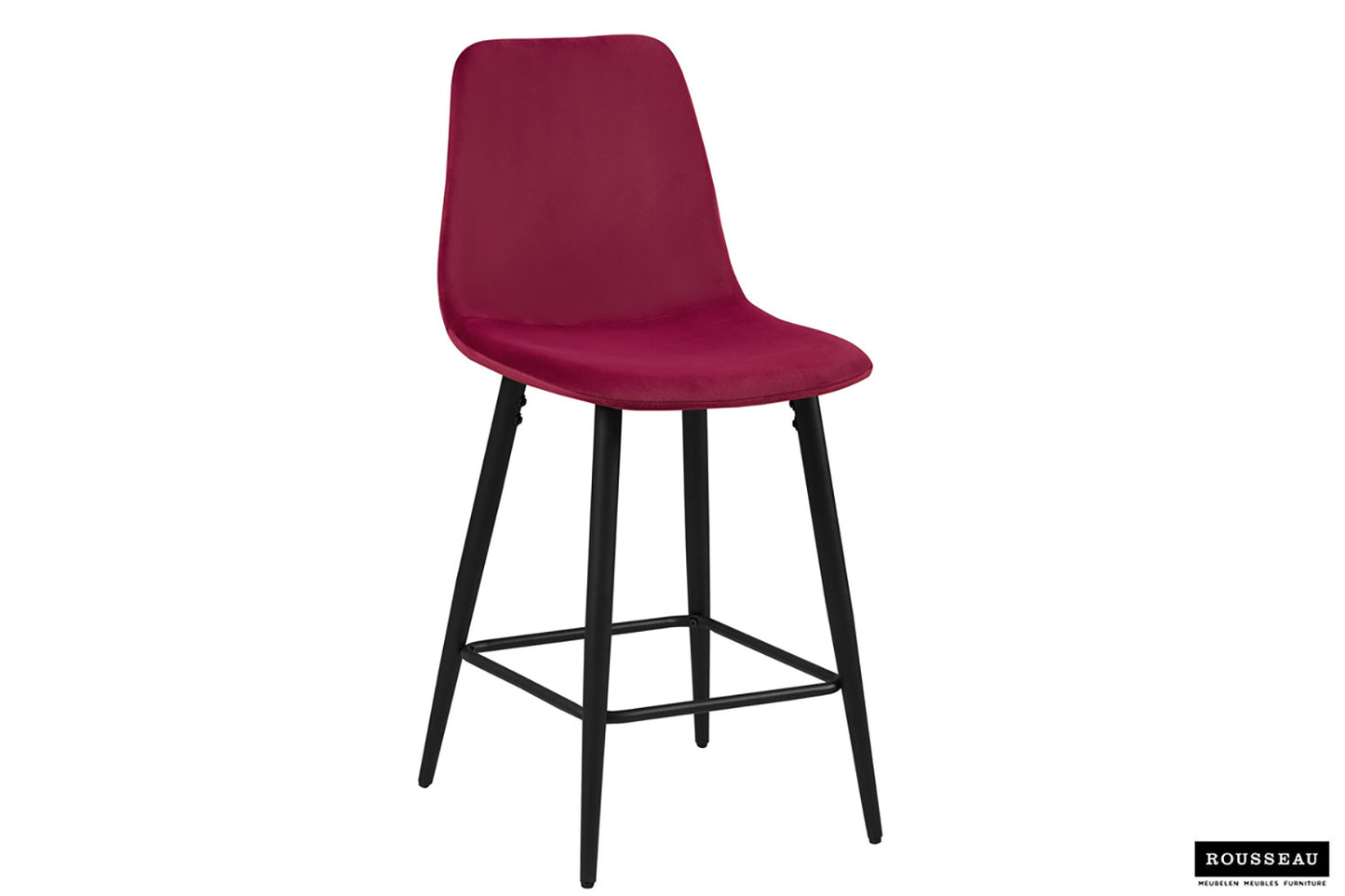 Tellerstoel 'Boy' Fluweel Bordeaux