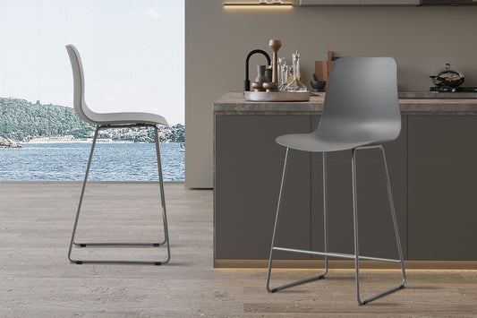 Tellerstoel 'Marie' PP Grijs