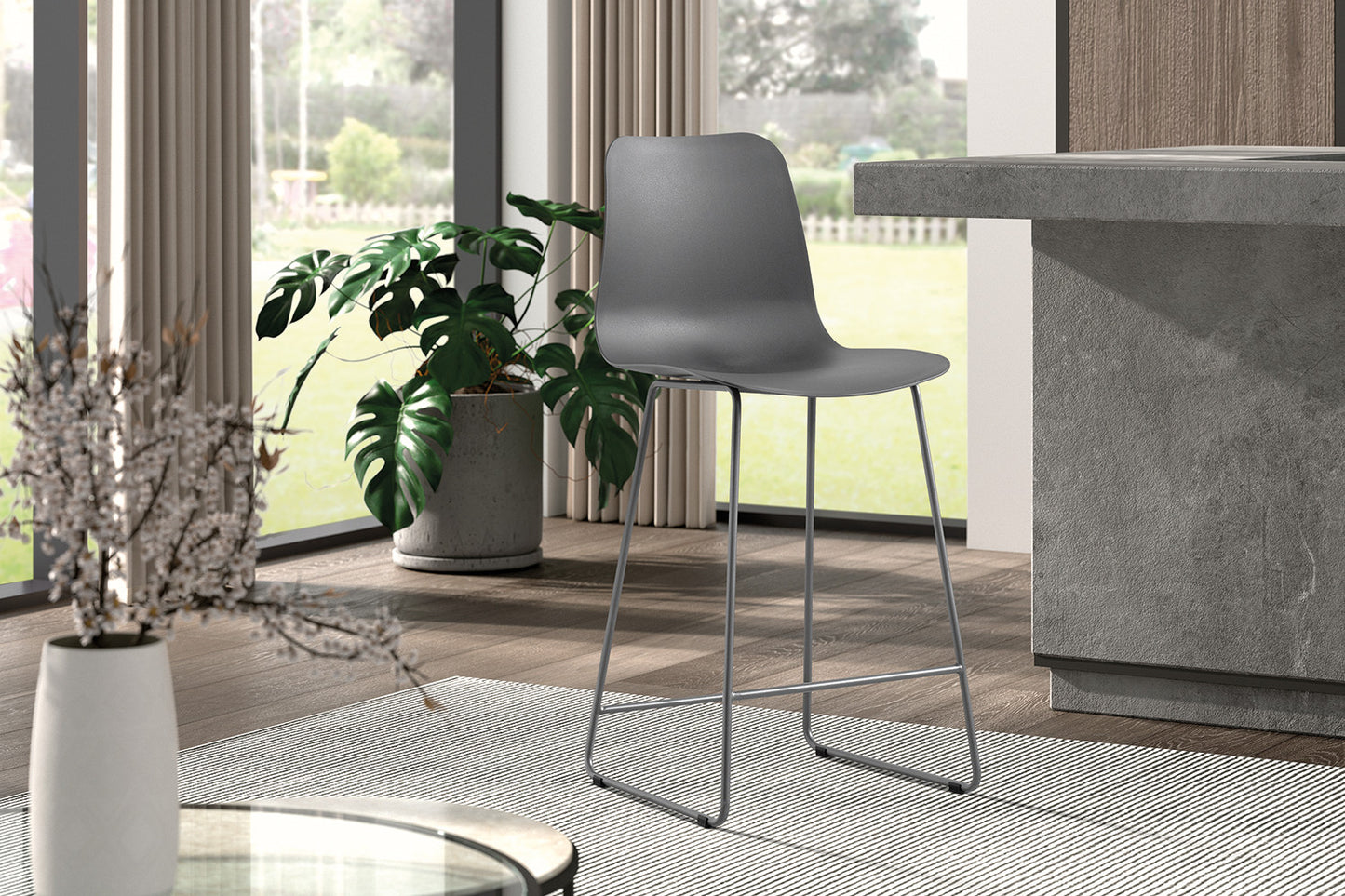 Tellerstoel 'Marie' PP Grijs