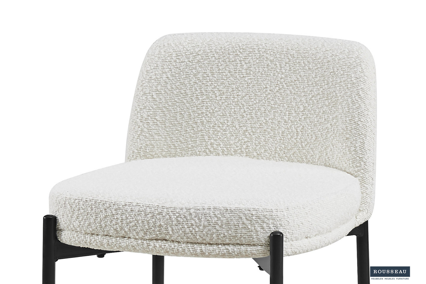 Tellerstoel 'Ella' Stof Wit