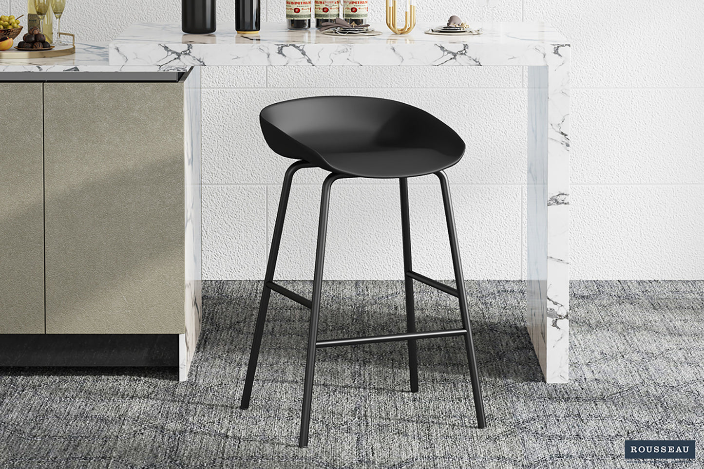 Tellerstoel 'Anna' PP Zwart