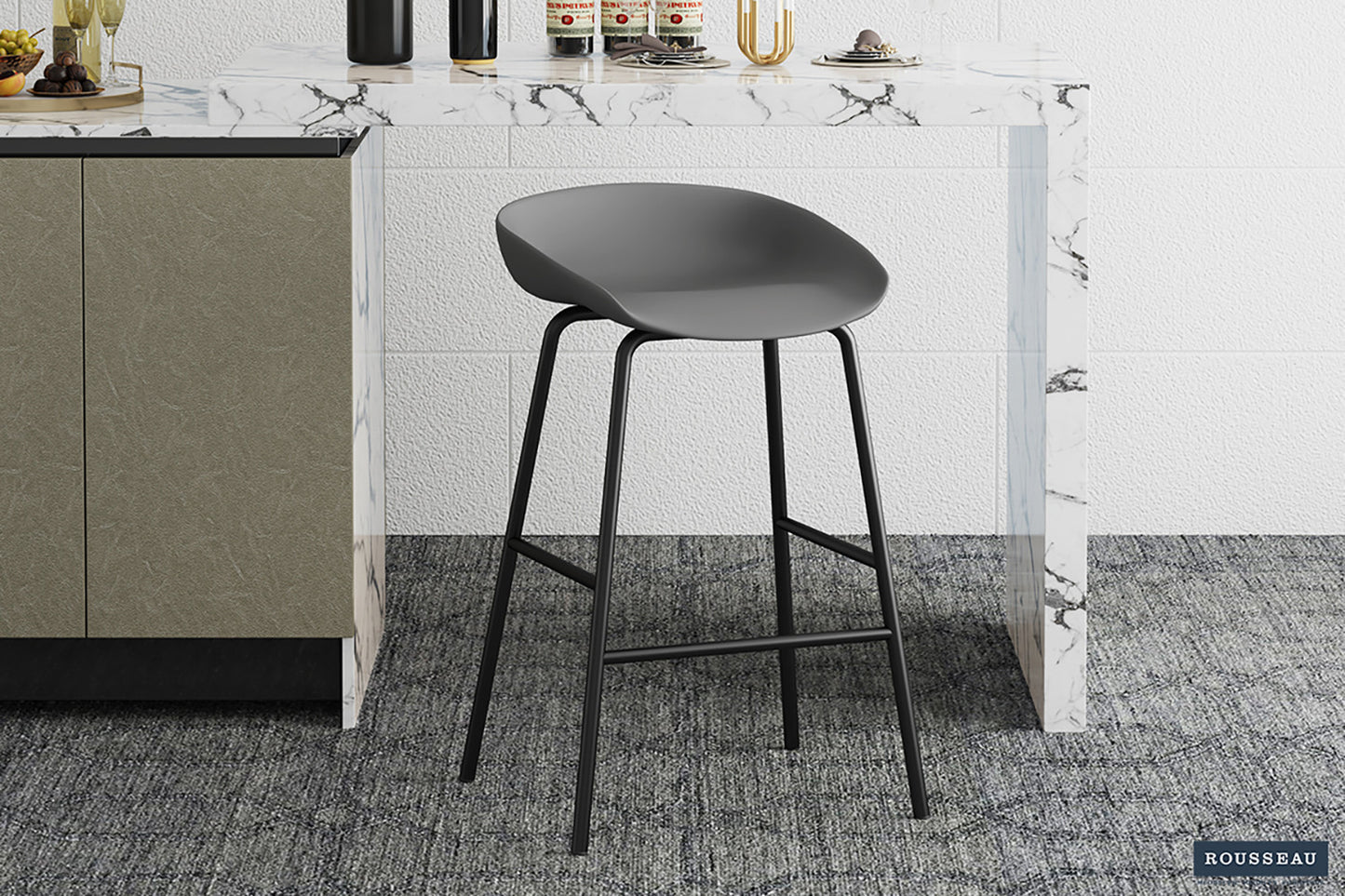 Tellerstoel 'Anna' PP Grijs