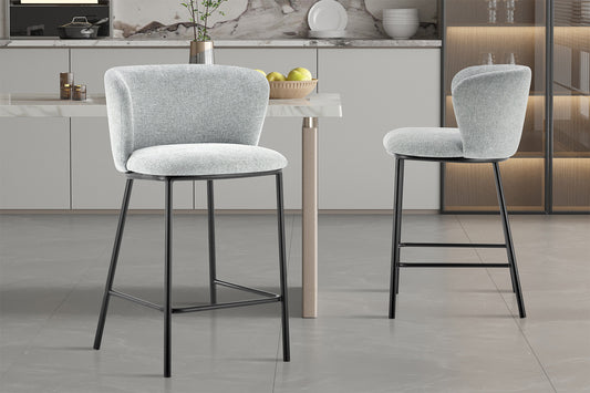 Tellerstoel 'Arthur' Stof Ote Belfast 41 Lichtgrijs