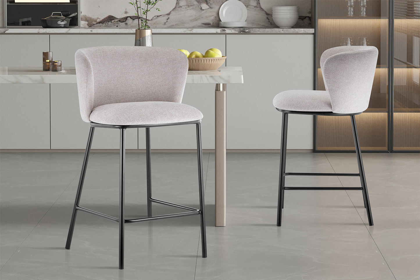 Tellerstoel 'Arthur' Stof Ote Belfast 23 Beige