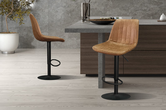 Bar stool 'Barcelona' PU Ote Topper 02 Cognac