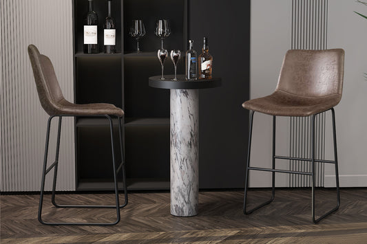 Tellerstoel 'Mancia' PU Ote Topper 05 Donkerbruin