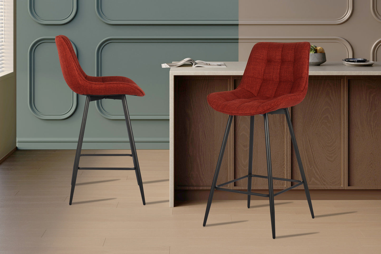 Tellerstoel 'Ariba' Stof Ote Montego 253 Rood