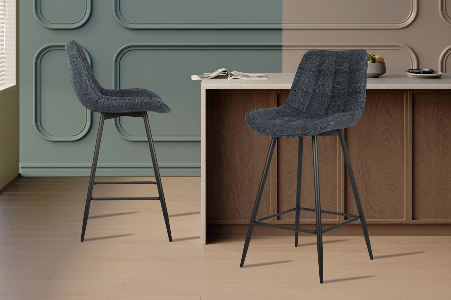 Tellerstoel 'Ariba' Stof Ote Montego 303 Donkerblauw