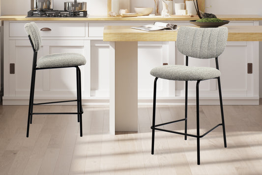 Counterstoel 'Antura' Stof Ote Lisa 453 Lichtgrijs