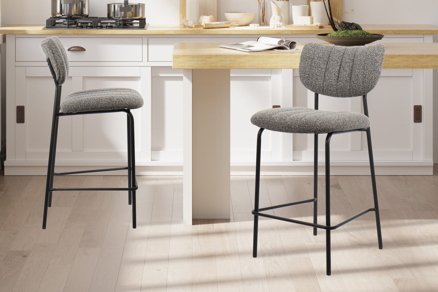 Tellerstoel 'Antura' Stof Ote Lisa 456 Donkergrijs