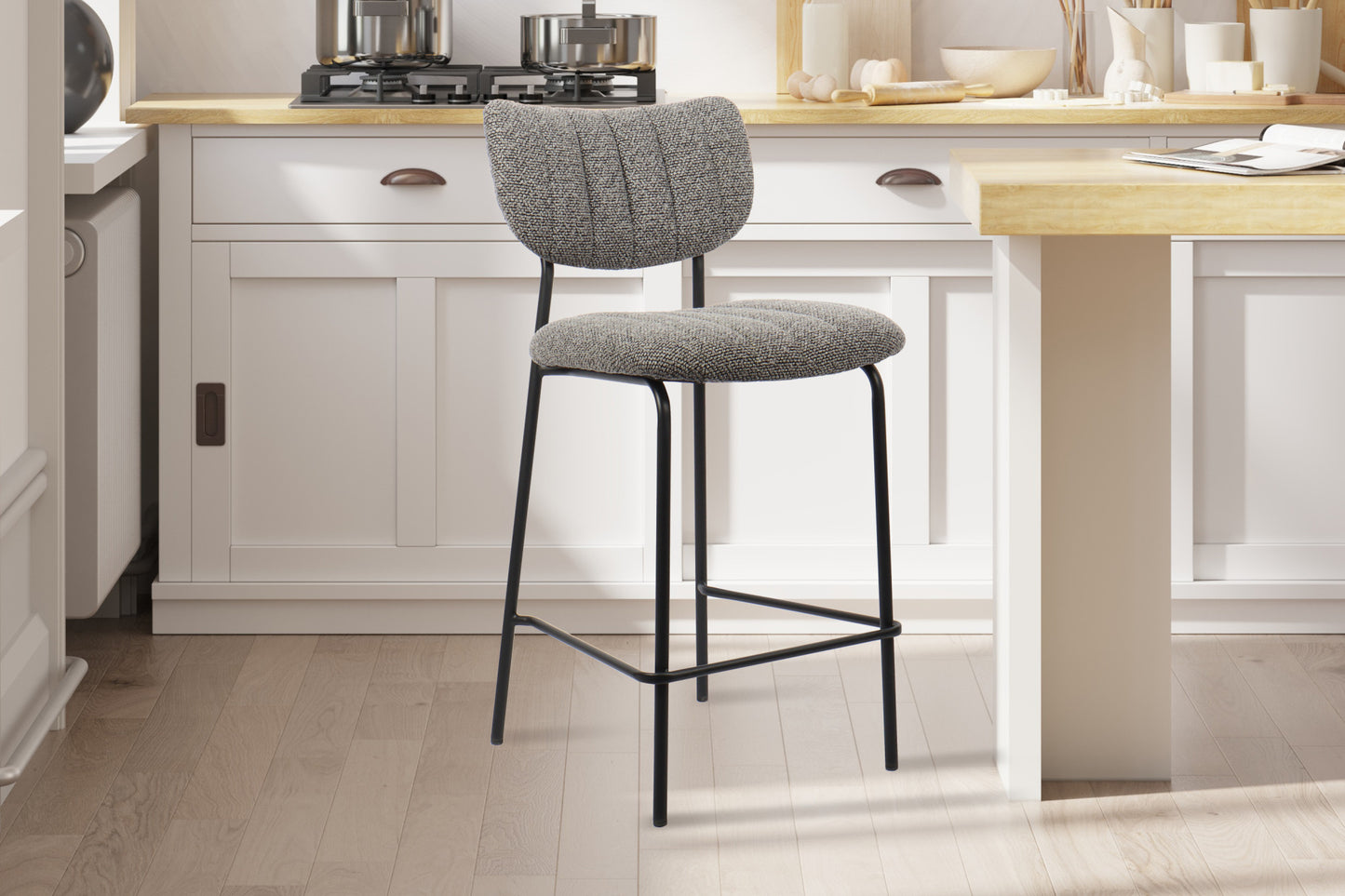 Tellerstoel 'Antura' Stof Ote Lisa 456 Donkergrijs