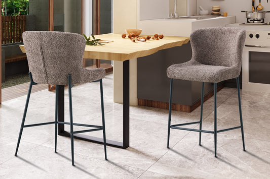 Tellerstoel 'Lisa' Bouclé Zand