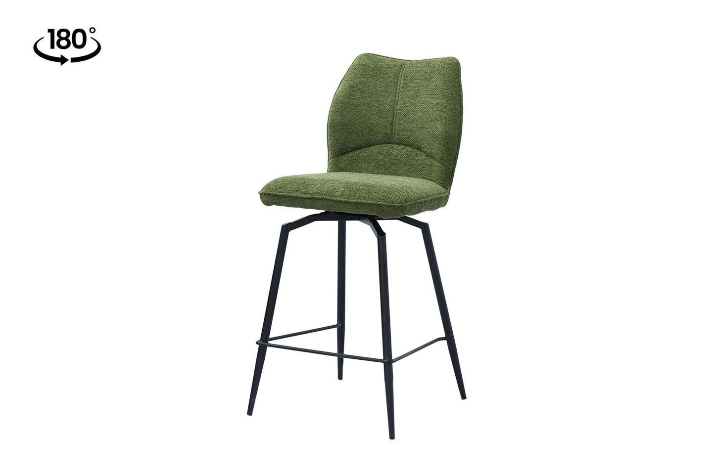 Tellerstoel 'Lara' Stof Ote Sea 360 Draaibaar Groen