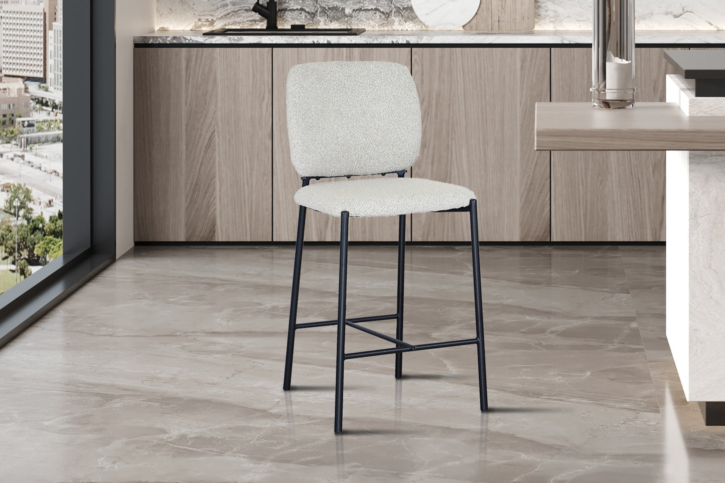 Barkruk 'Sophia' Stof Beige