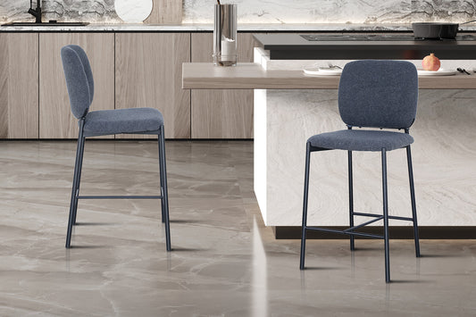 Barkruk 'Sophia' Stof Donkergrijs