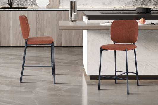 Barkruk 'Sophia' Stof Roest