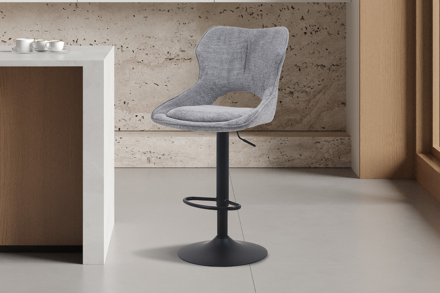 Barkruk 'Mori' Stof Ote Share 456 Donkergrijs