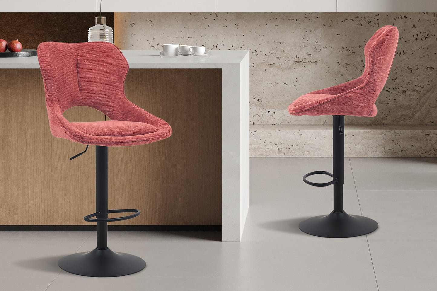 Barkruk 'Mori' Stof Ote Share 230 Rood