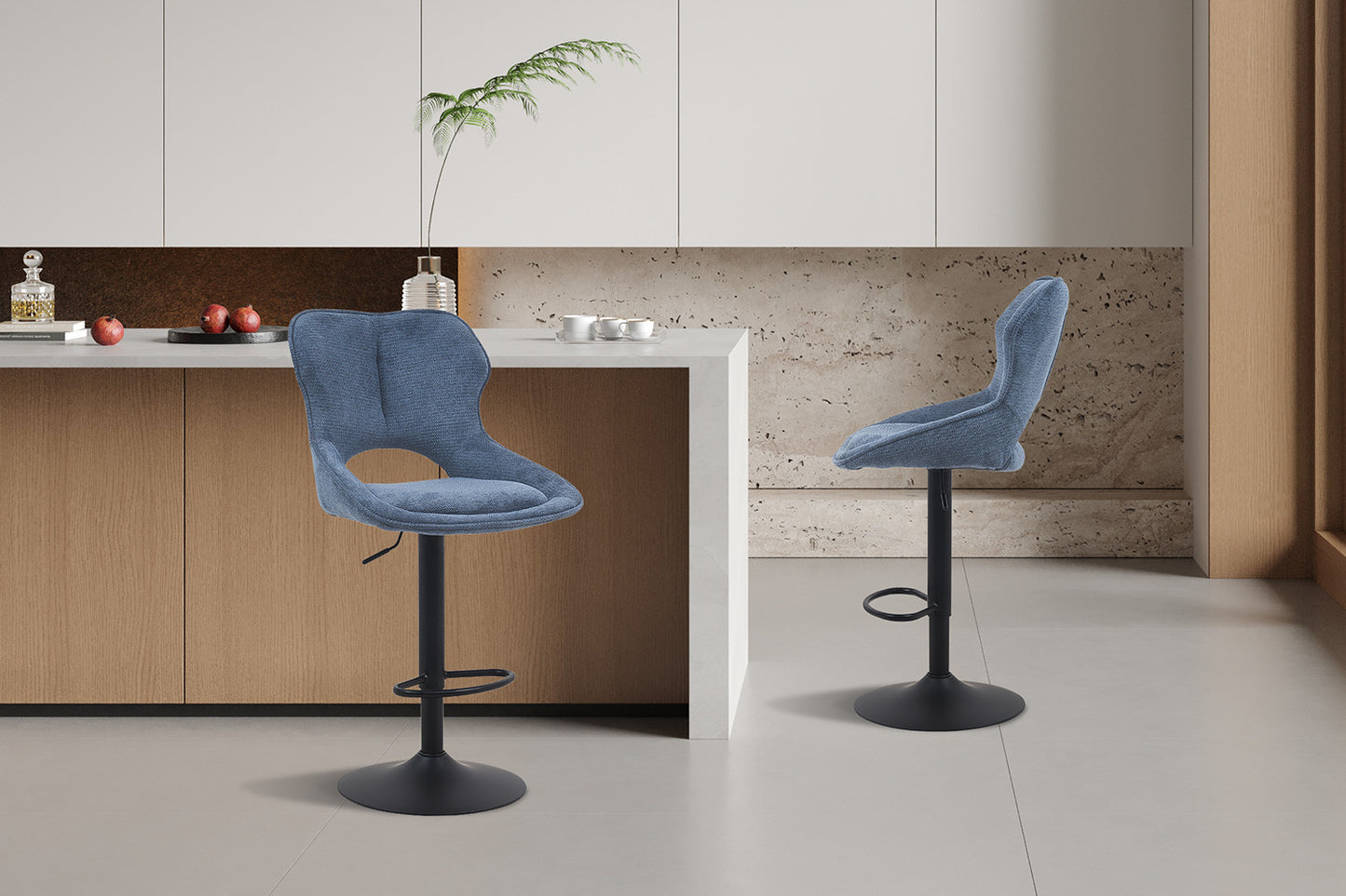 Barkruk 'Mori' Stof Ote Share 315 Blauw