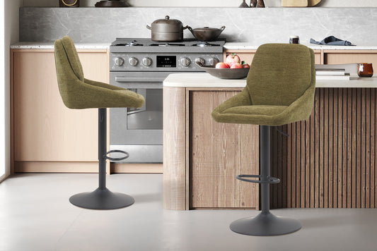 Barkruk 'Sabine' Stof Ote Sea 360 Draaibaar Groen