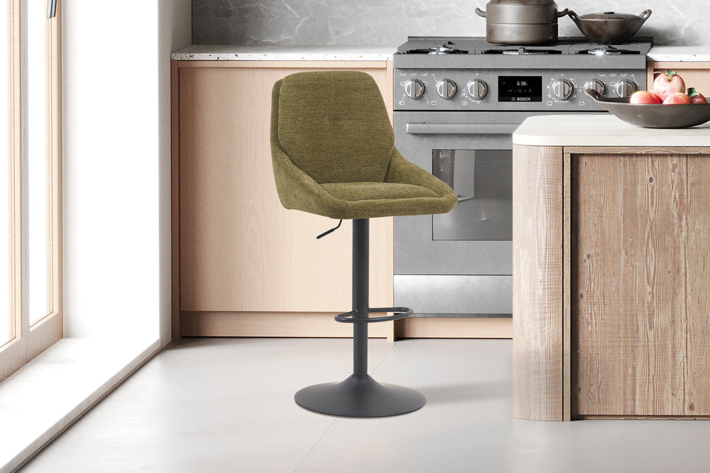 Barkruk 'Sabine' Stof Ote Sea 360 Draaibaar Groen