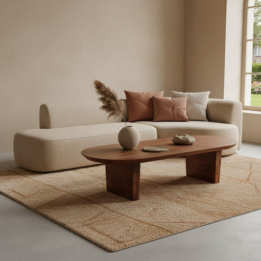 Bullnose salontafel bruin