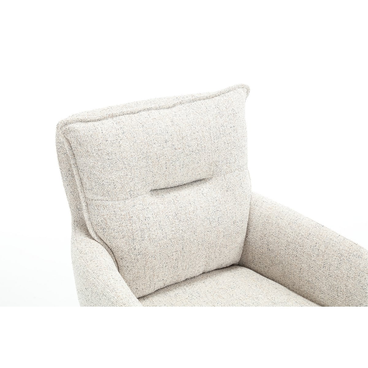 Fauteuil structuurstof beige
