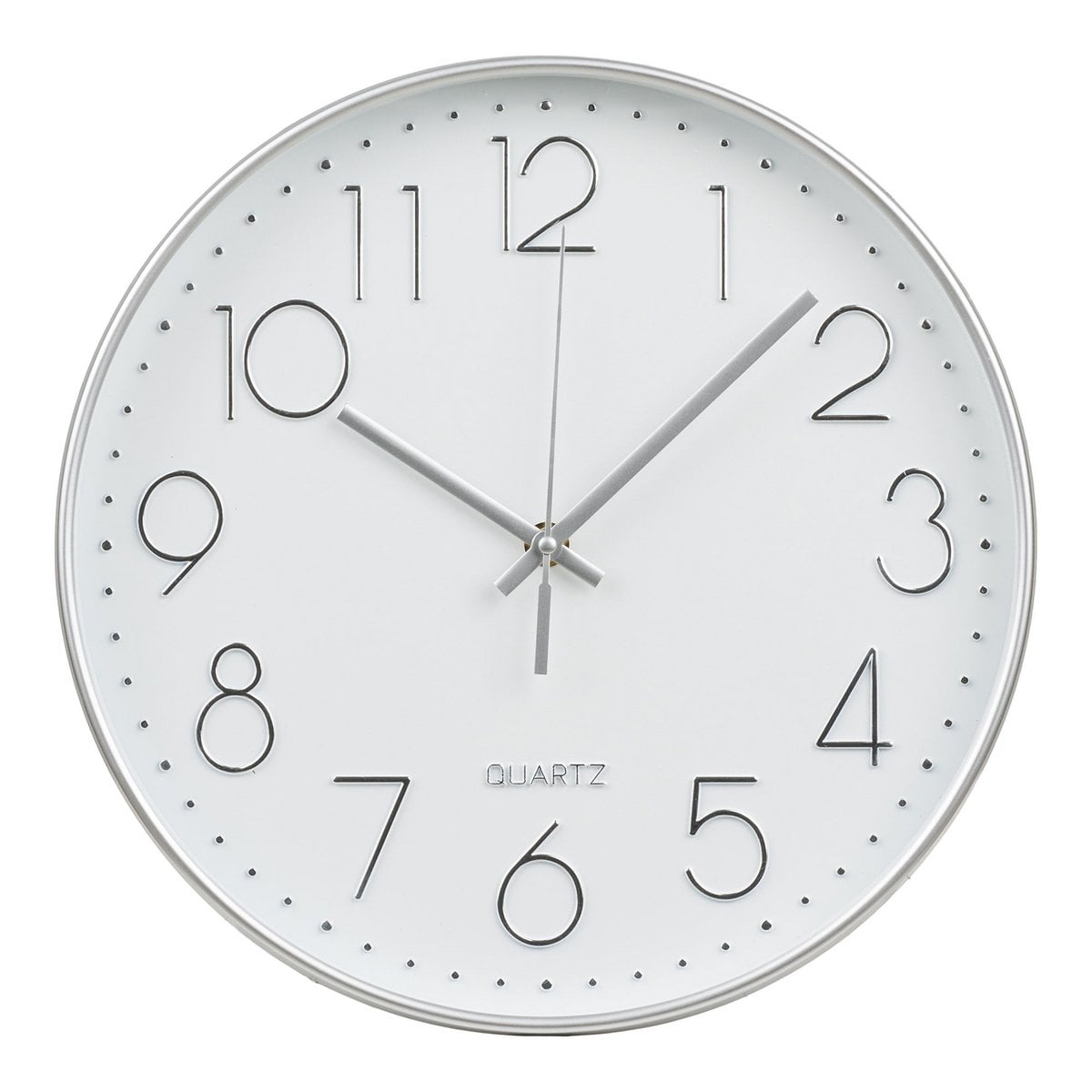 Lalibela Wandklok, zilver, stil uurwerk, ø30 cm
