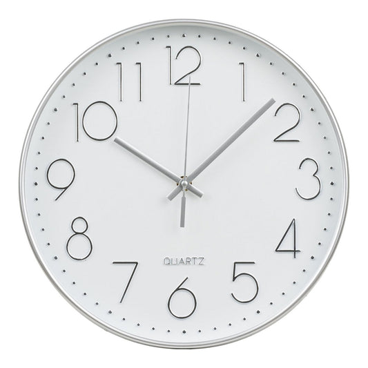 Lalibela Wandklok, zilver, stil uurwerk, ø30 cm