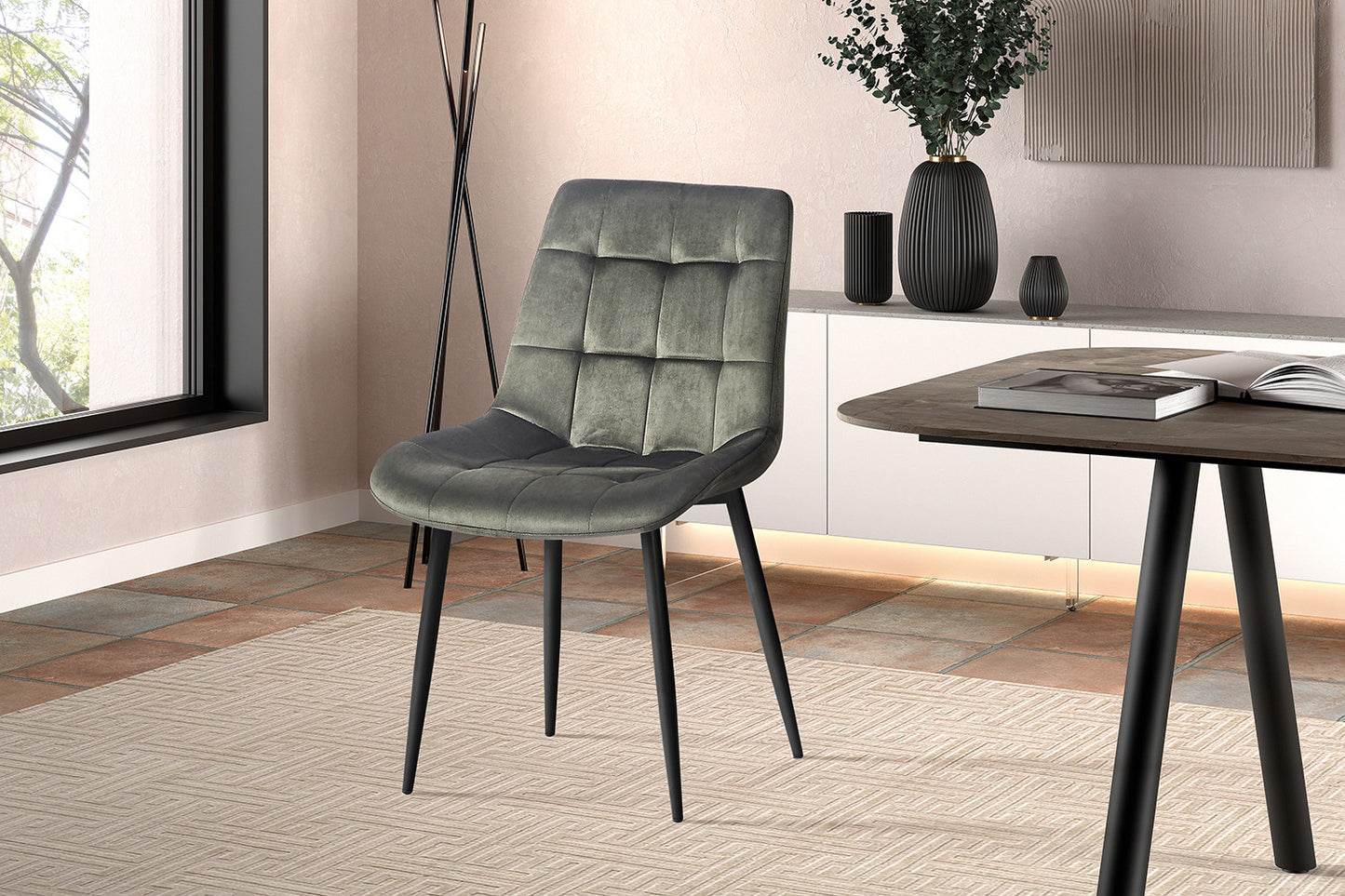 Stoel 'Juta' Fluweel Groen