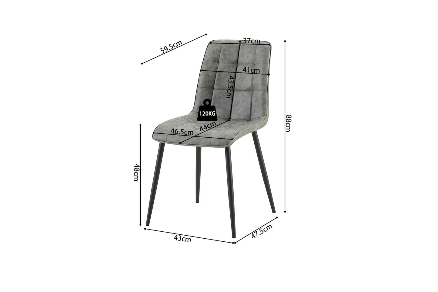 "Chair 'Furas' Vintage PU Grey"
