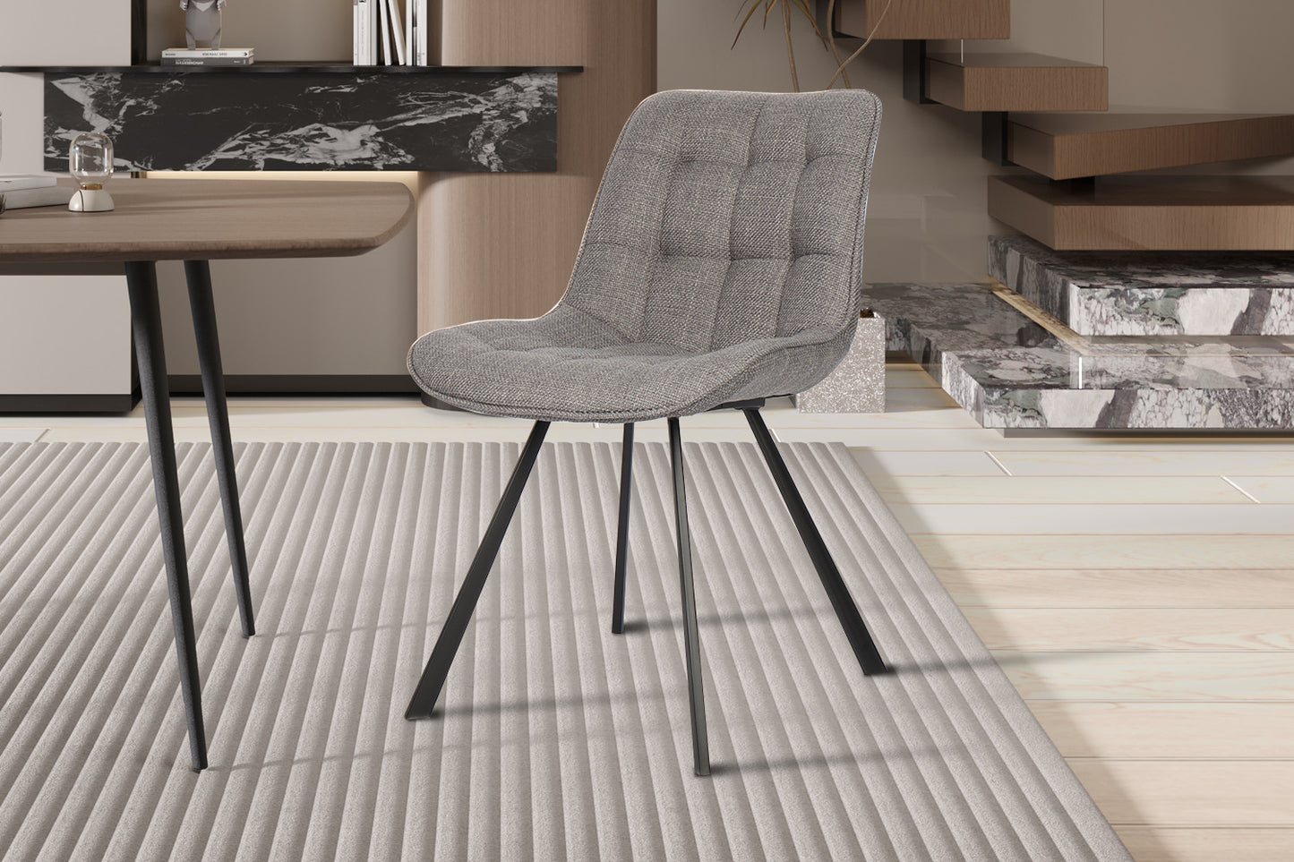 "Chair 'Ariba' Fabric Ote Montego 466 Grey"