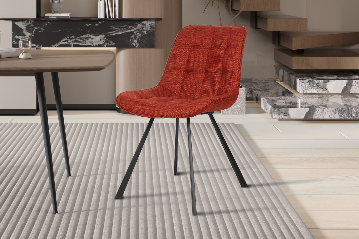Stoel 'Ariba' Stof Ote Montego 253 Rood