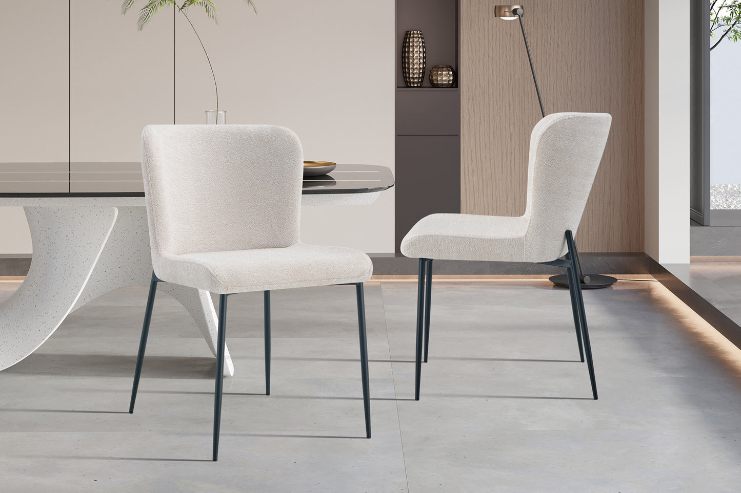 Stoel 'Lisa' Stof Fabb Raven 24 Beige